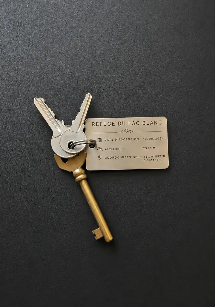 Porte-clés gravé Refuge du Lac Blanc